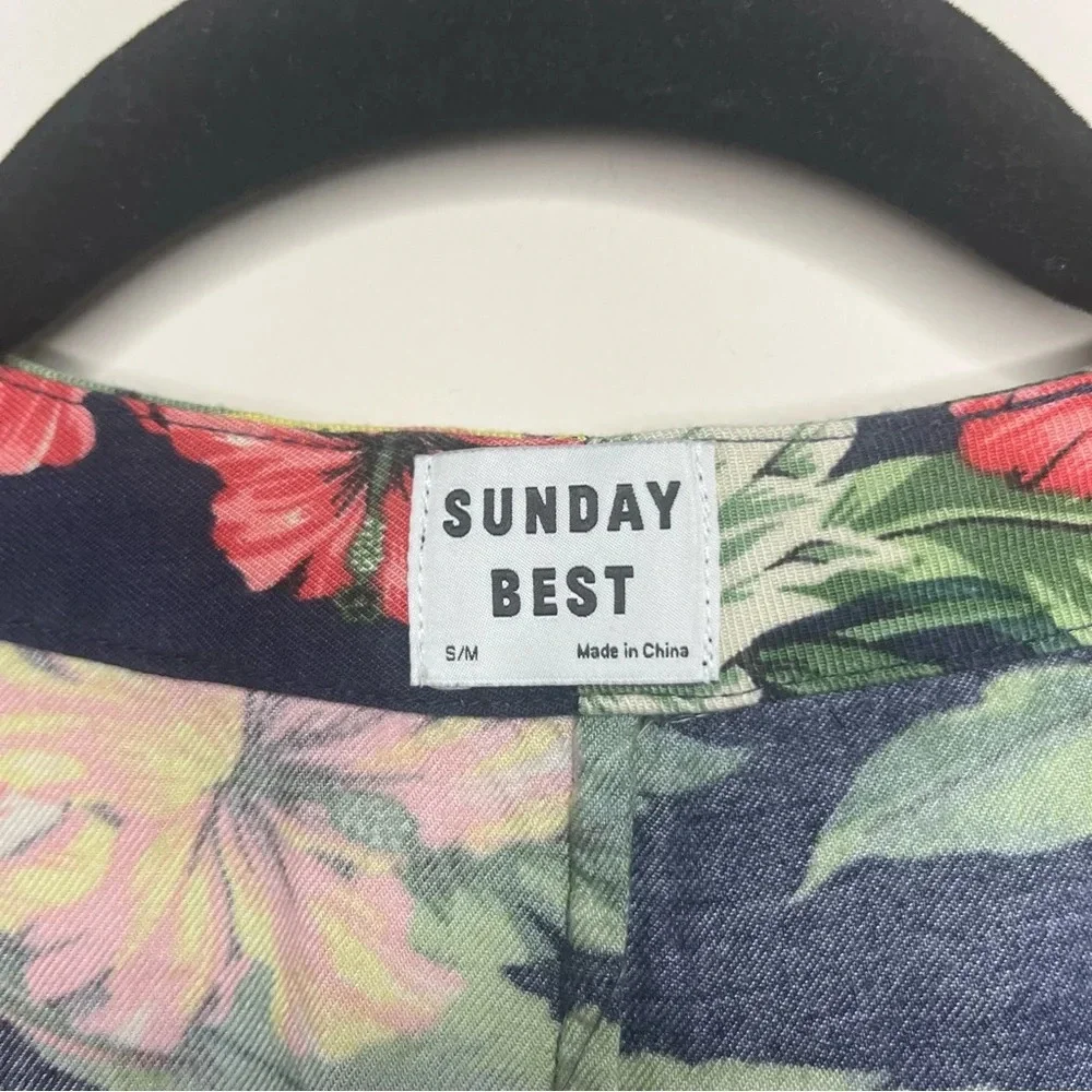 ARITZIA SUNDAY BEST Aitken Tropical Beachy Boho Flowy Longlined Open Kimono